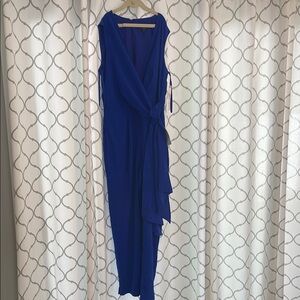 Chic Royal Blue Asymmetrical Dress